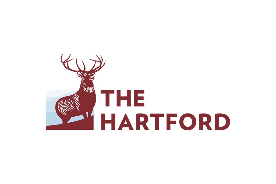 a logo with a deer
